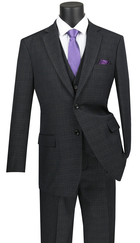 Vinci Mens Suit V2RW-15-BK