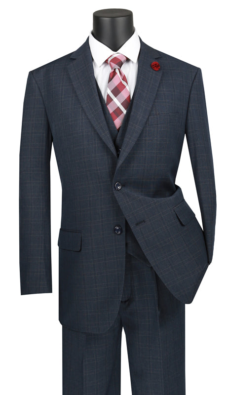 Vinci Mens Suit V2RW-15-BL
