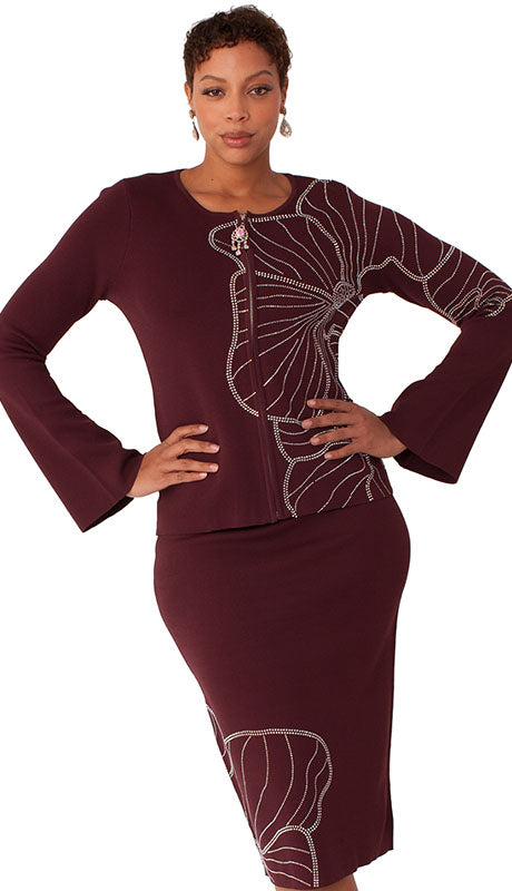 Kayla By Tally Taylor 5345-BRG  Suit