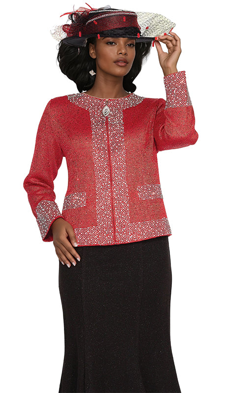 Elite Champagne Knit 5961-RED-IH  Suit for Women
