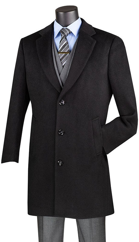 Vinci Mens Top Coat CL38-BLK