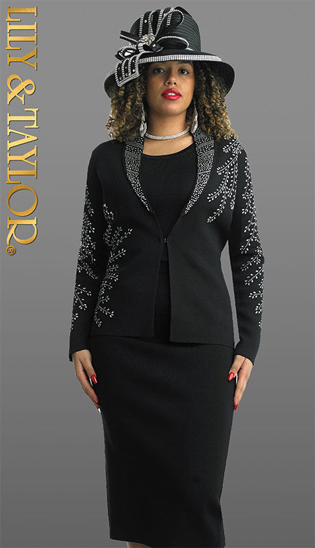Lily And Taylor 622-QS Knit  Suit