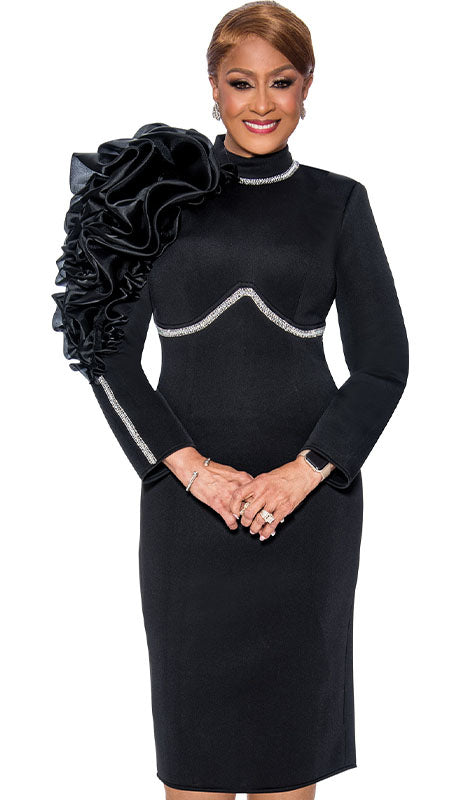 Dorinda Clark Cole 5141-BLK-QS Ladies  Dress