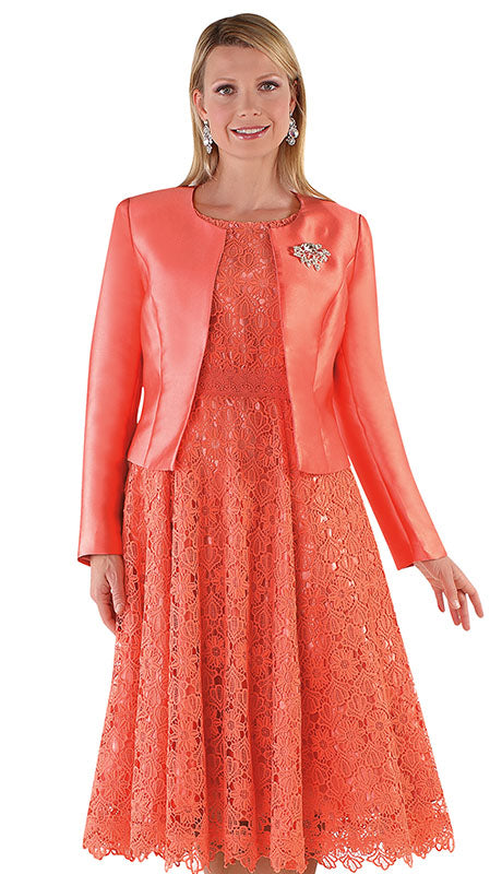 Tally Taylor 4529-SALMON  Dress