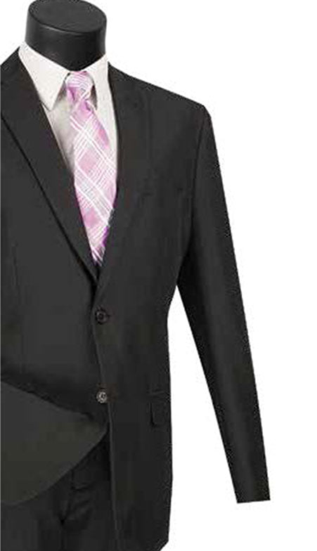 Vinci Mens Suit S-2PP-BLK