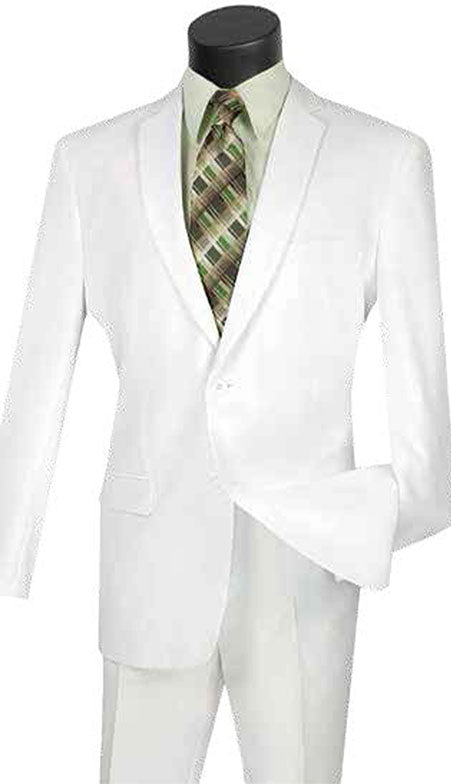 Vinci Mens Suit S-2PP-WHT