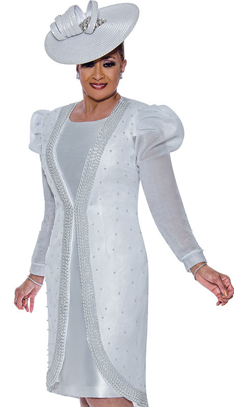 Dorinda Clark Cole 5362-WHT-IH Ladies  Dress
