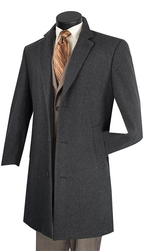 Vinci Mens Top Coat CL38-CHAR