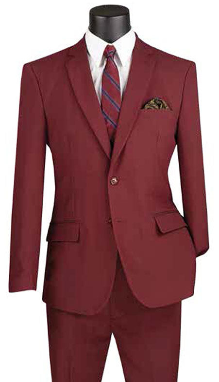 Vinci Mens Suit S-2PP-BUR