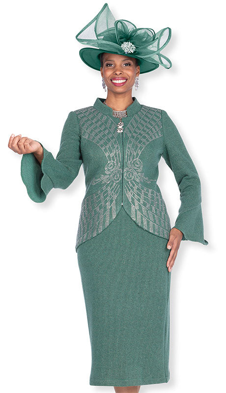 Champagne Italy Knit 5968-GRN-QS  Suit for Women