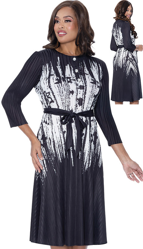 Divine Casuals DC1861-BLK Ladies Dress