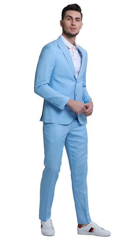 Tazzio  Mens Suit M333SK-BABY BLUE