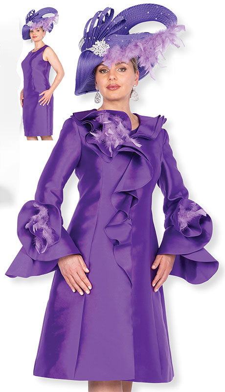 Elite Champagne 5972-PUR Jacket Dress