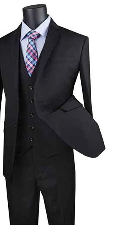 Vinci Mens Suit SV2900-BLK