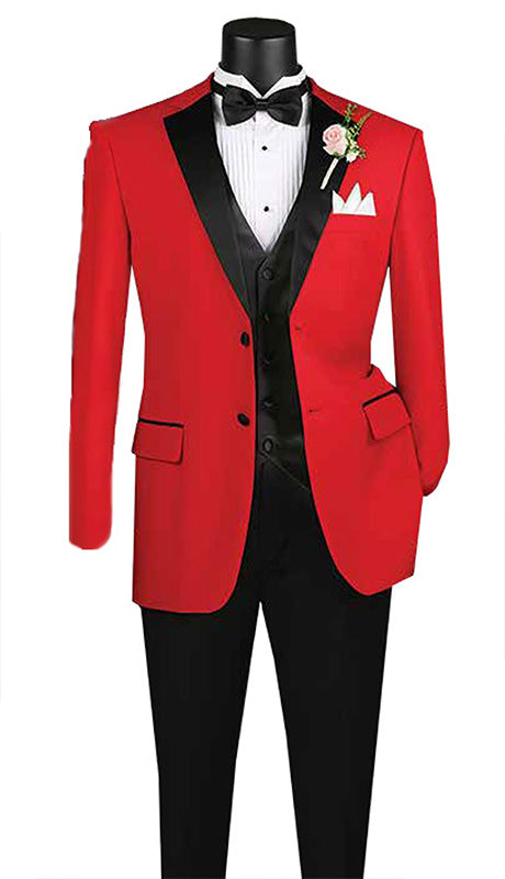 Vinci Mens Suit 4TV-1-RED