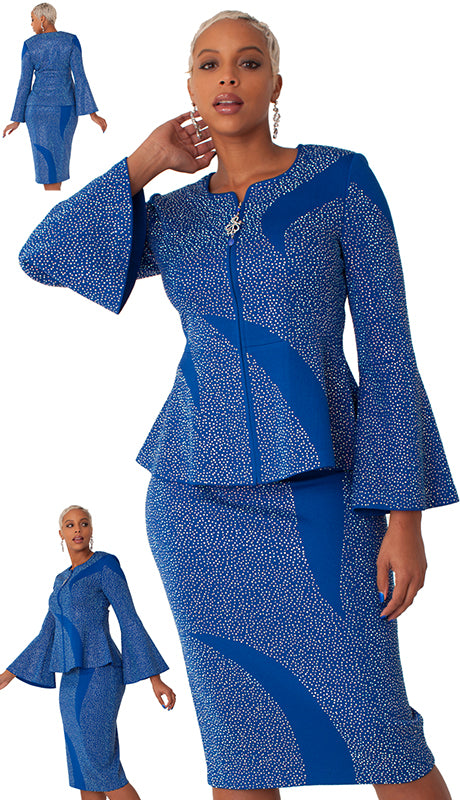 Liorah 7303 Knit Skirt  Suit