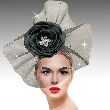 2987 COCO FASCINATOR-BLK