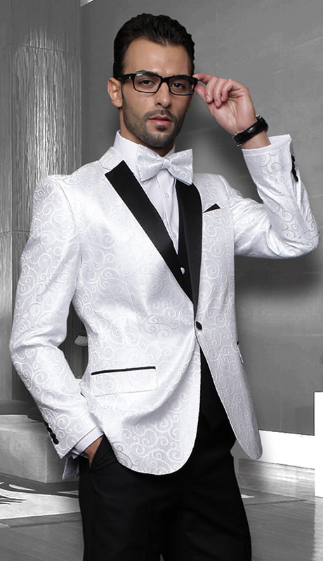 Mens  Suit Bellagio-WHT-CO