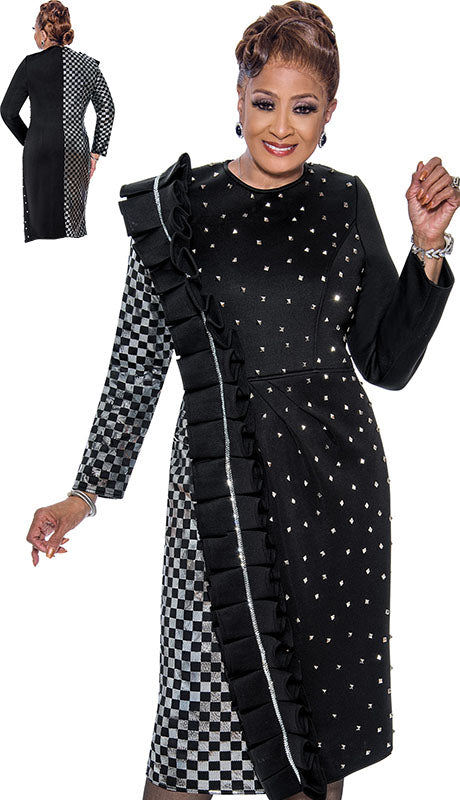 Dorinda Clark Cole 5411-BLK-IH Ladies  Dress