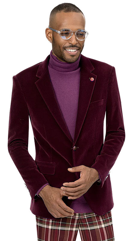 EJ Samuel J134-BUR Mens Blazer