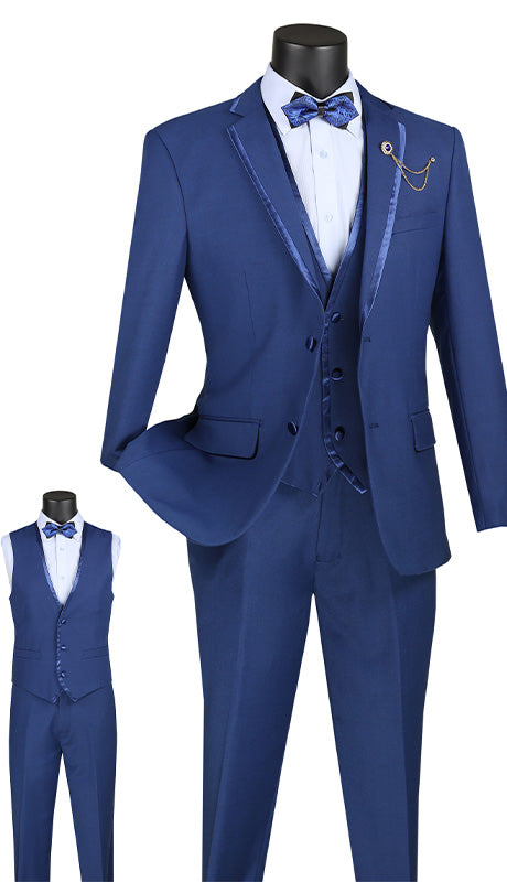 Vinci Mens Suit SV2T-8-BLU