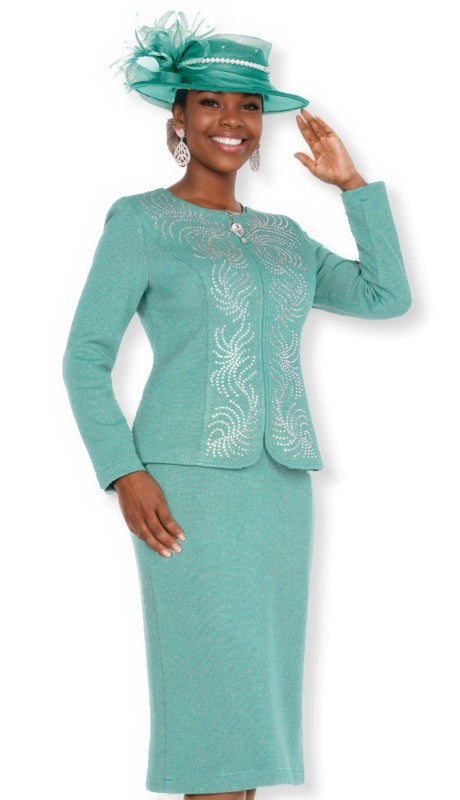 Champagne Italy Knit 5969-GRN-QS  Suit for Women