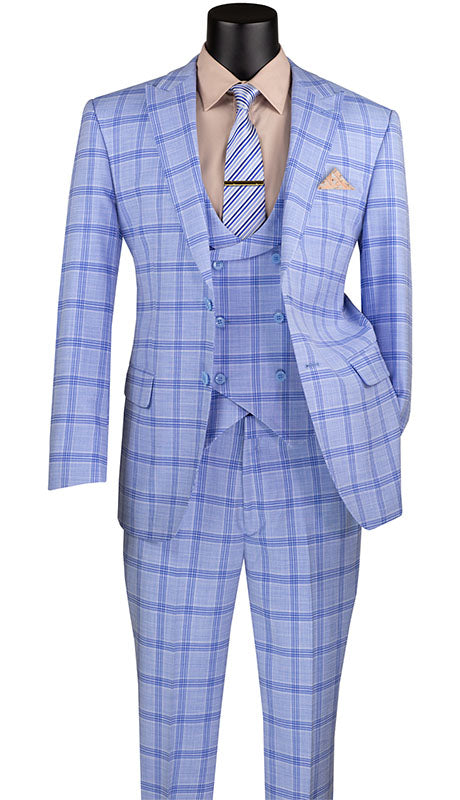 Vinci Mens Suit MV2W-5-LTBLU