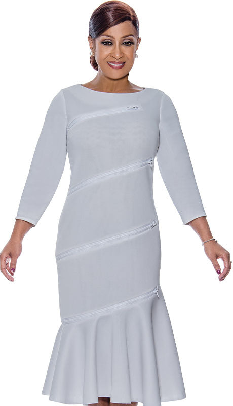 Dress 4971-IH-WHT Dorinda Clark Cole