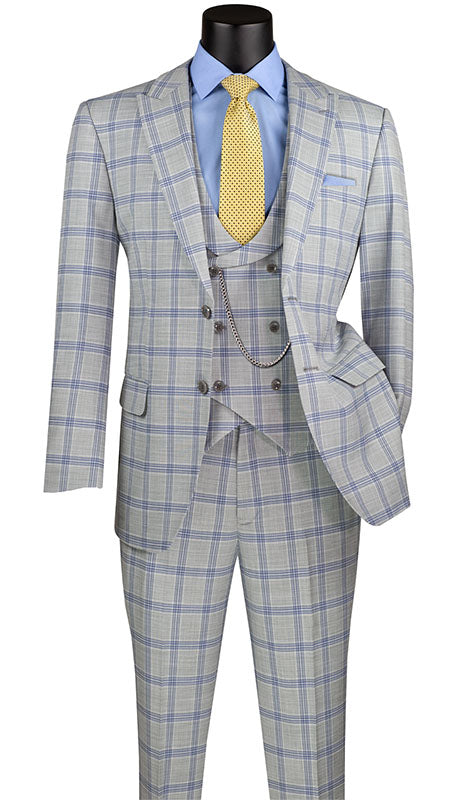 Vinci Mens Suit MV2W-5-LTGRY