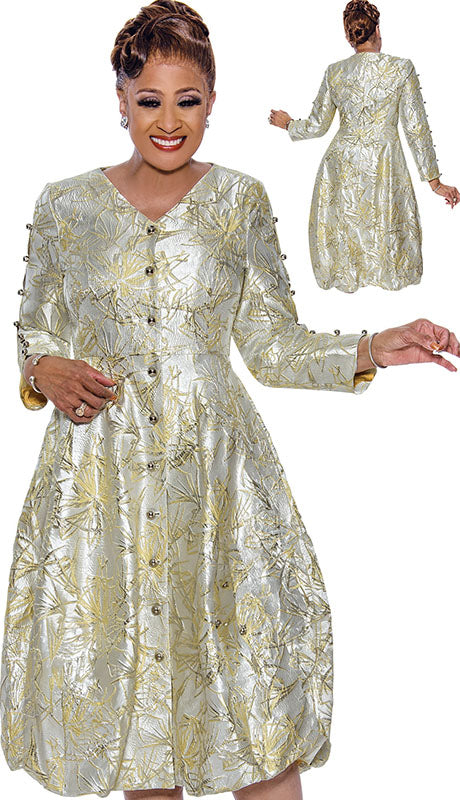 Dorinda Clark Cole 5441-YLW-IH Ladies  Dress