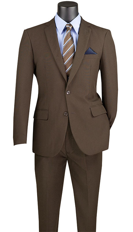 Vinci Mens Suit S-2PP-BRN