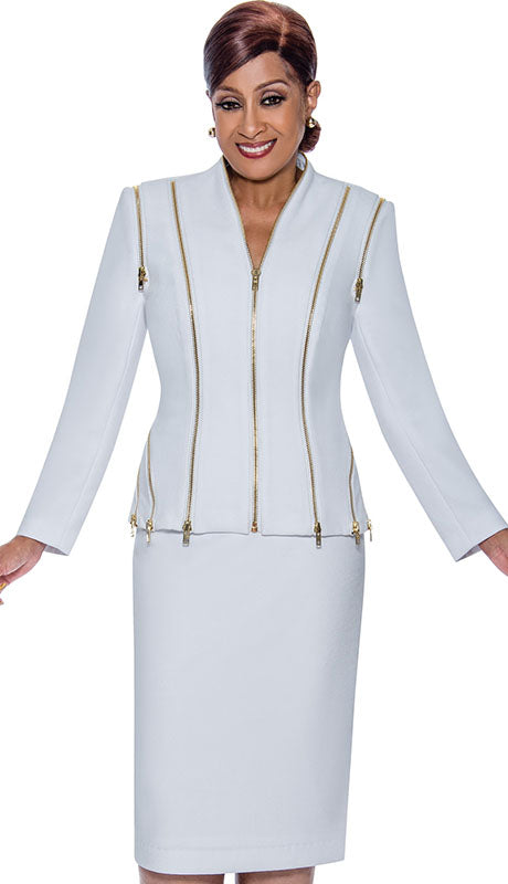 Dorinda Clark Cole 4992-WHT-IH Designer  Suit