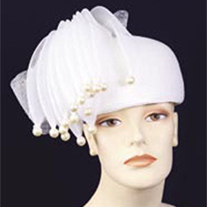 Royal Cocktail Hat 2403-WHT-QO