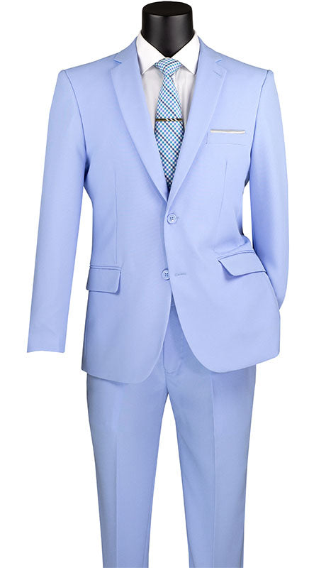 Vinci Mens Suit S-2PP-LTBLU