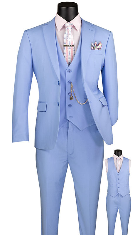 Vinci Mens Suit SV2900-LTB