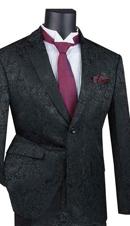 Vinci Mens Suit S2F-1-BLK