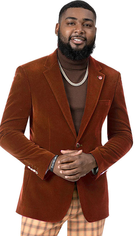 EJ Samuel J134-RUST Mens Blazer