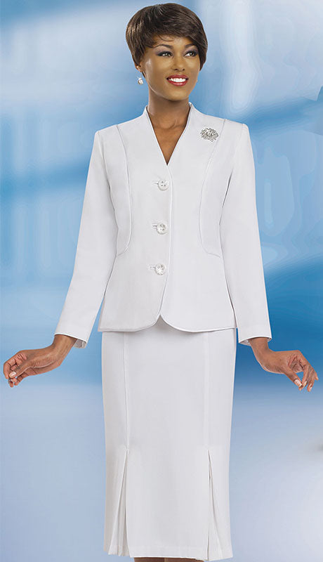 Ben Marc 78098-WHT Usher  Suit for Women