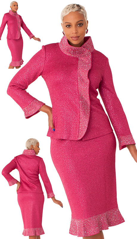 Liorah 7300 Knit Skirt  Suit