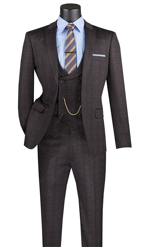 Vinci Mens Suit SV2W-8-BLK