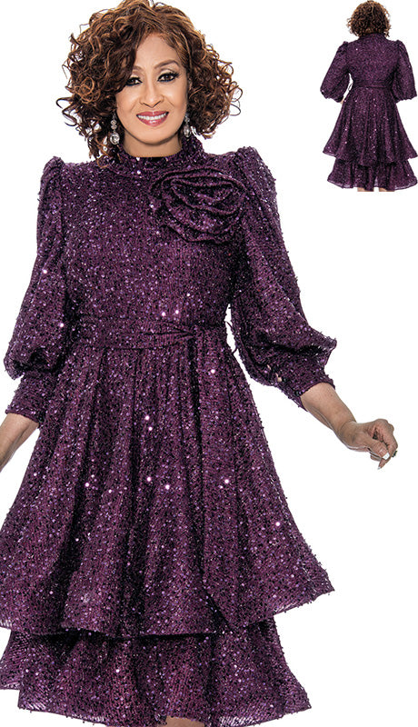 Dorinda Clark Cole 309191-PUR-IH Ladies  Dress