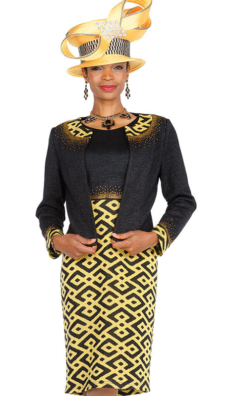 Champagne Italy Knit 5951-BLK-QS  Suit