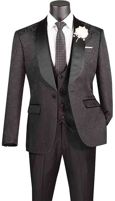 Vinci Mens Tuxedo TVSJ-1-BLK