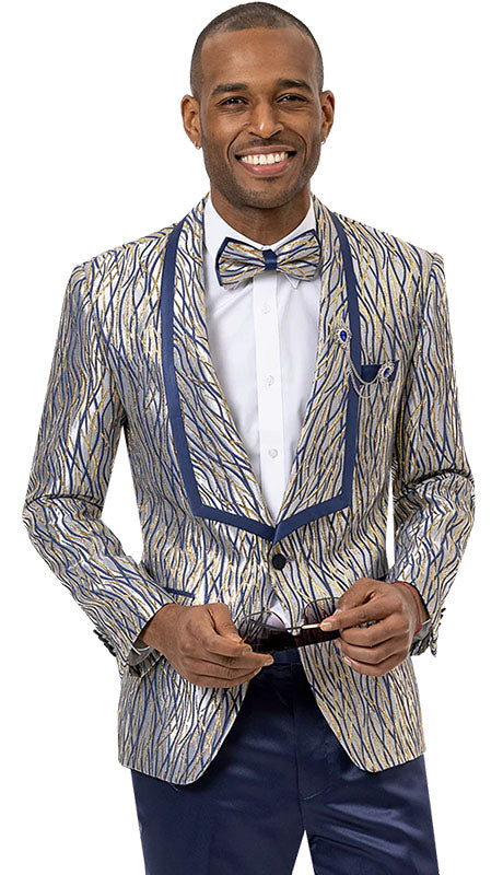 EJ Samuel J146-BLU-QO Mens Blazer