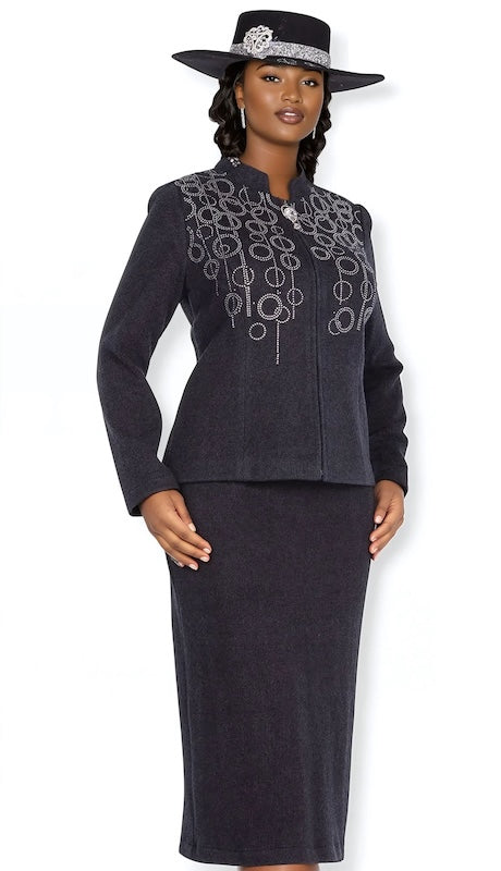 Champagne Italy Knit 5966-BLK-QS  Suit for Women