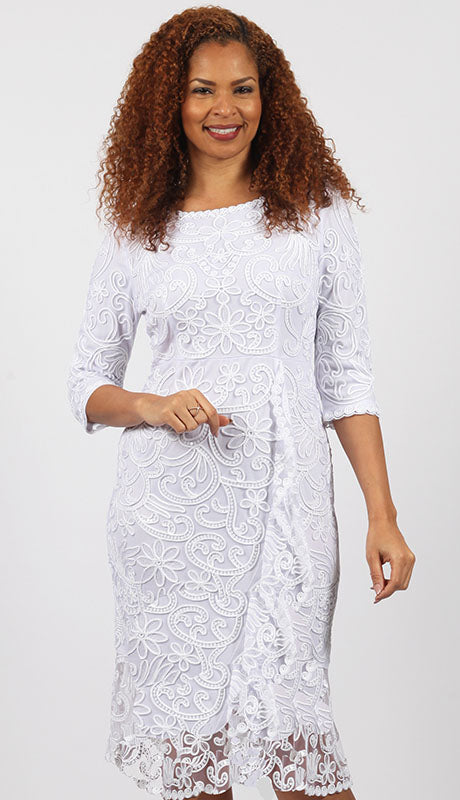 Diana Couture 8854-WHT  Dress