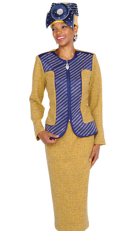 Elite Champagne Knit 5984-IH  Suit