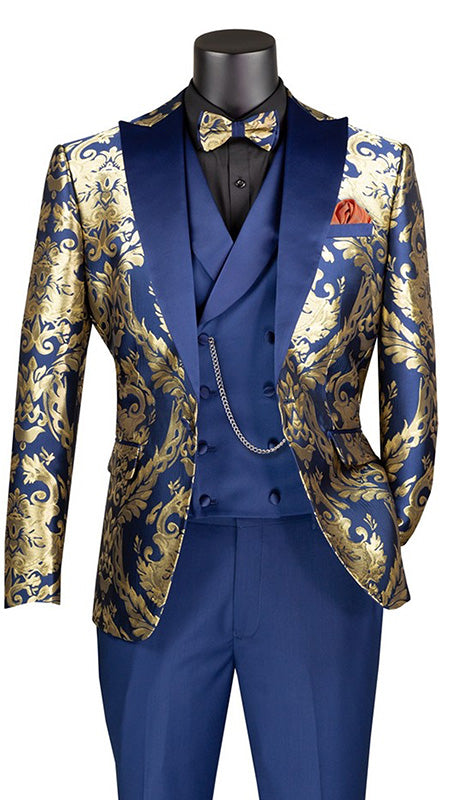 Vinci Mens Suit MVJQ-1-NVY