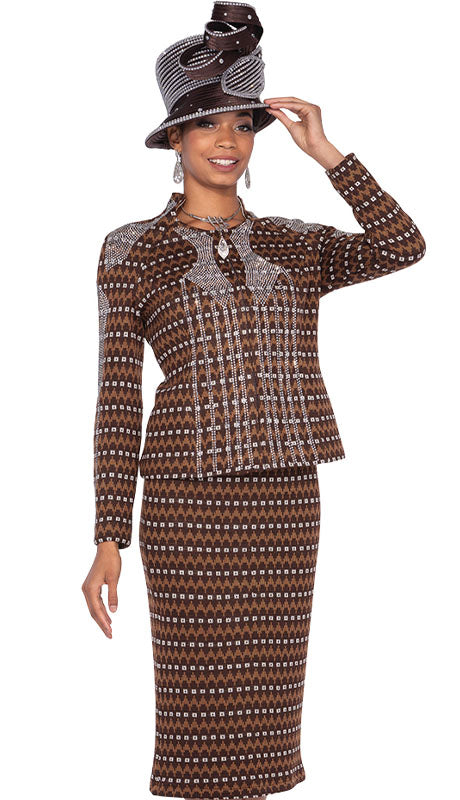 Elite Champagne Knit 5983-IH  Suit