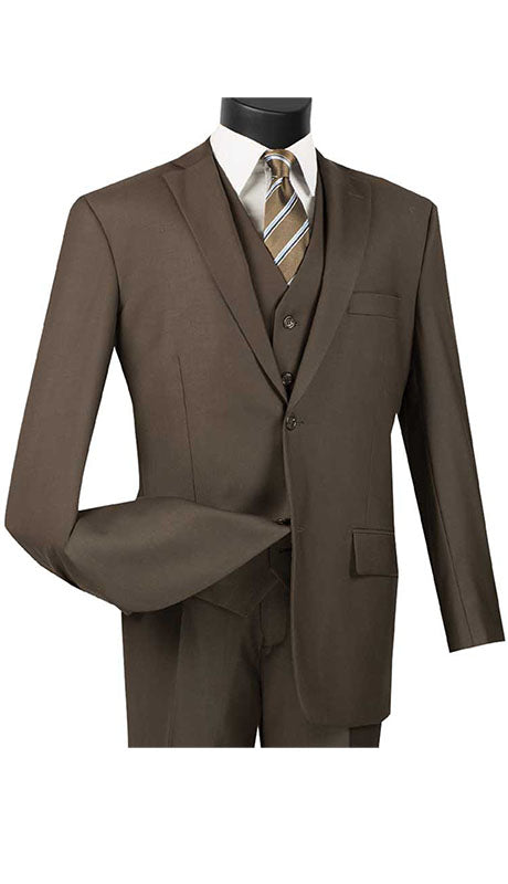Vinci Mens Suit V2TR-BRN